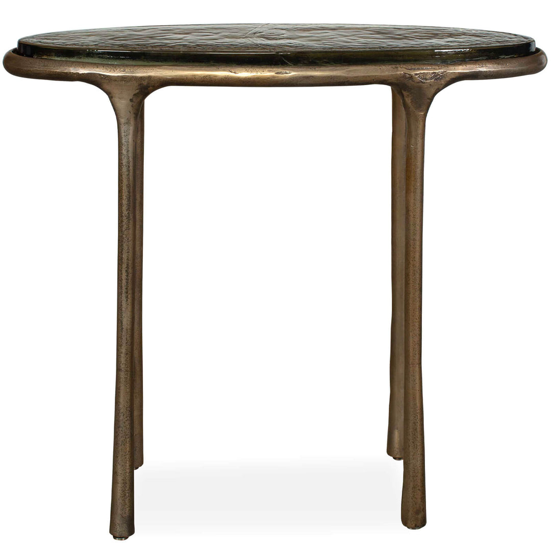 Ata Oval Side Table - Brass