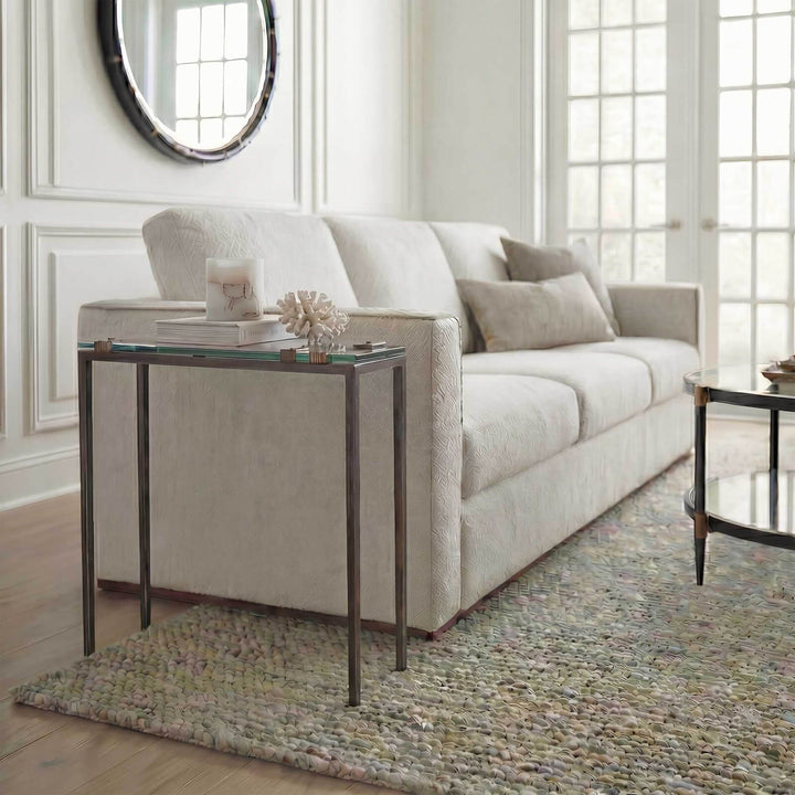 Averona Glass Top Side Table