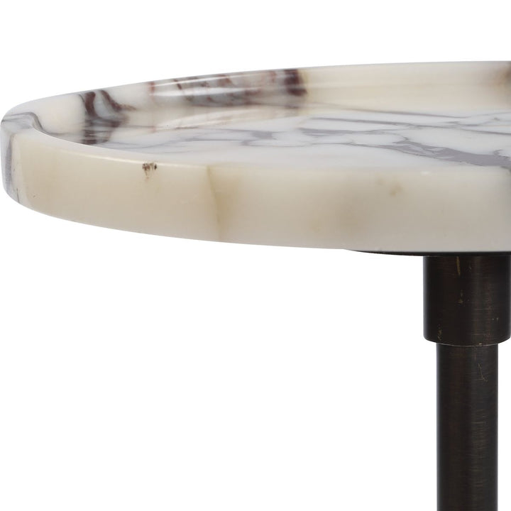 Brunson Drink Table - White Marble