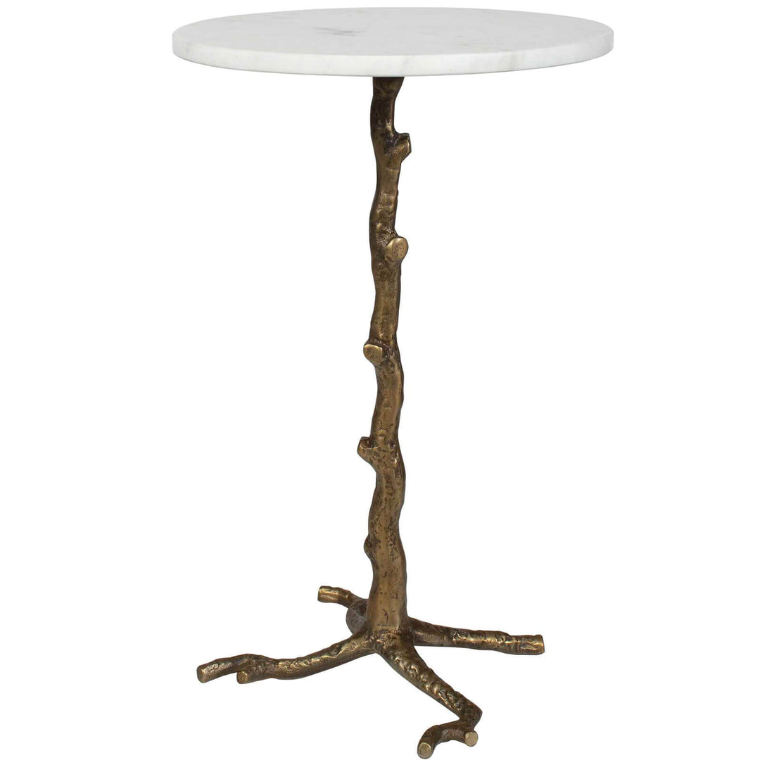 Calais White Marble Side Table