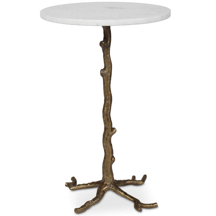 Calais White Marble Side Table