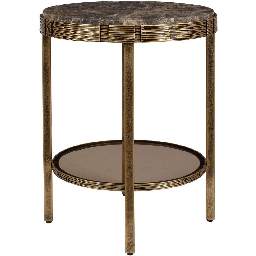 Cusano Round Dark Marble Side Table
