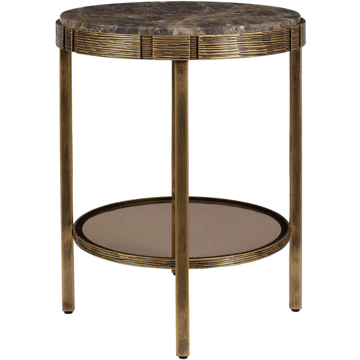 Cusano Round Dark Marble Side Table