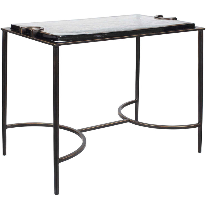 Eisen Textured Glass Side Table