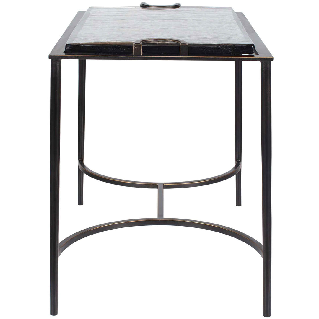 Eisen Textured Glass Side Table