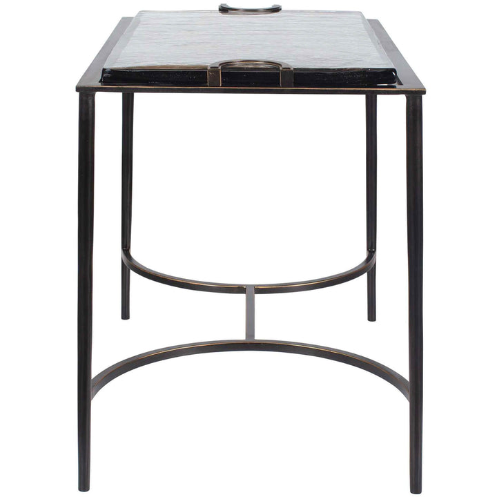 Eisen Textured Glass Side Table