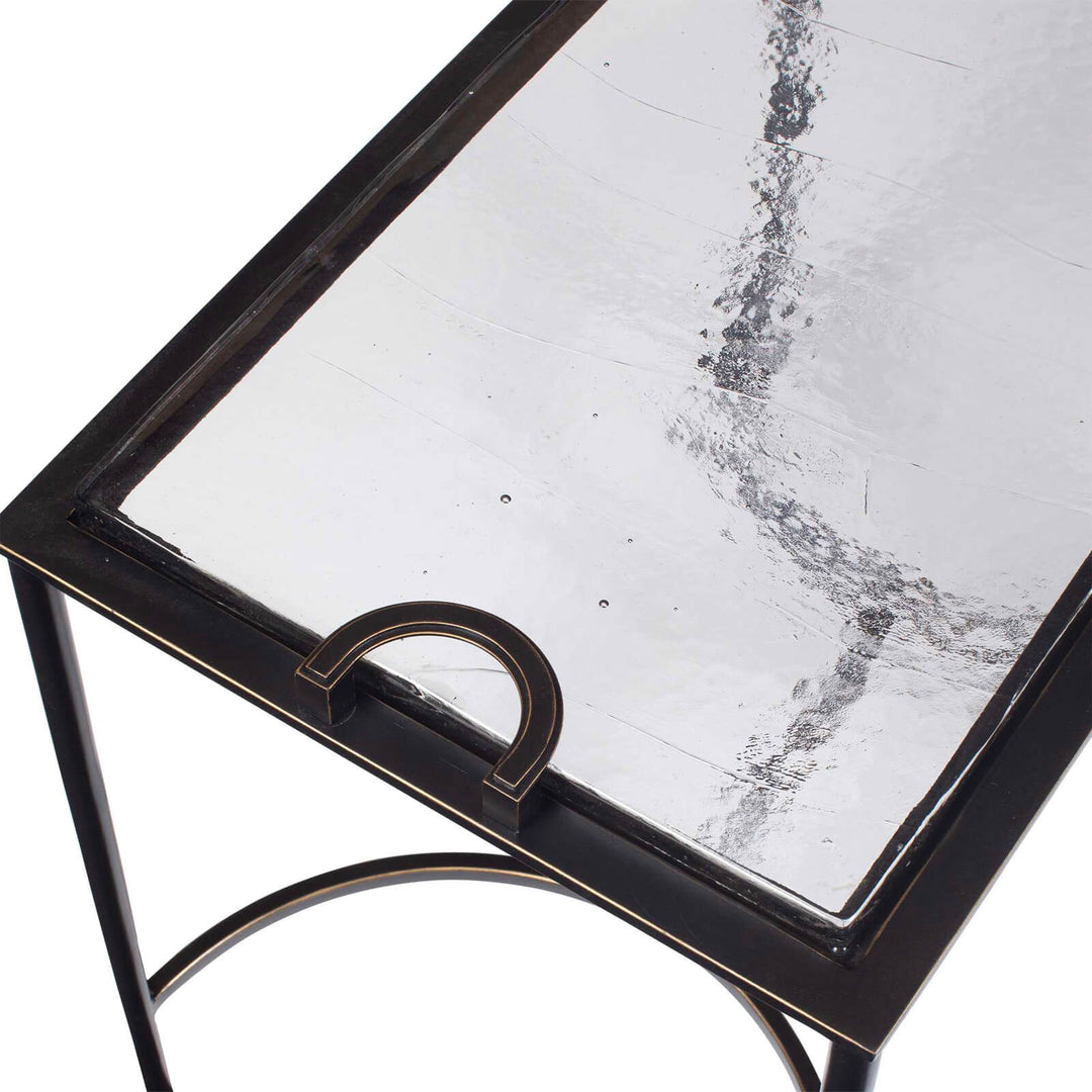 Eisen Textured Glass Side Table