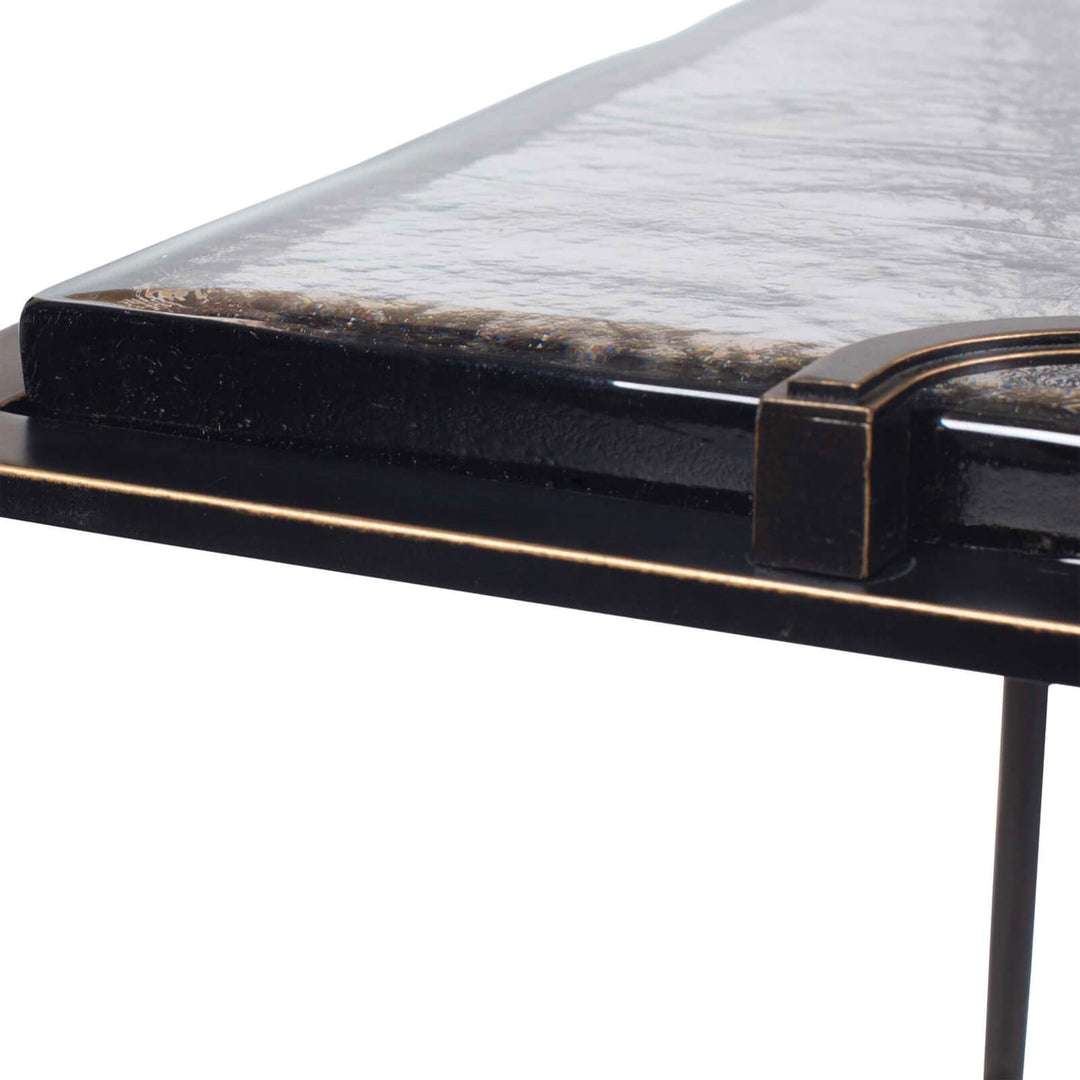 Eisen Textured Glass Side Table