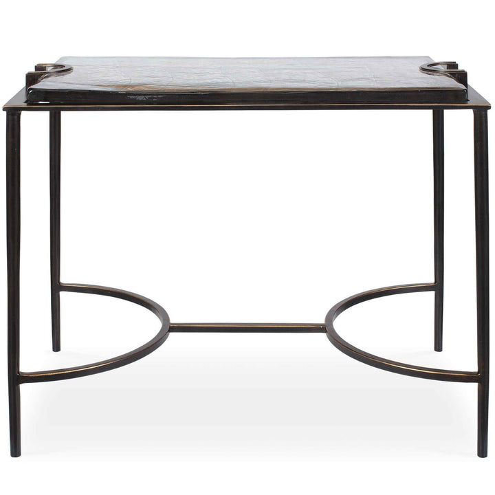 Eisen Textured Glass Side Table