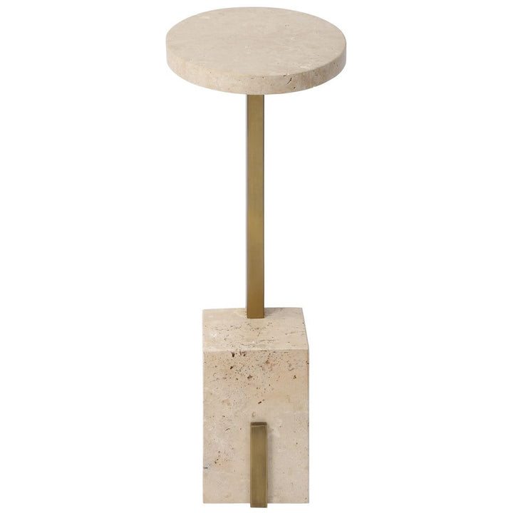Feranno Accent Table - Travertine