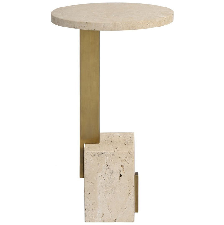 Feranno Accent Table - Travertine