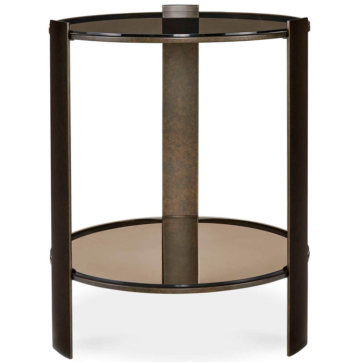 Hanson Side Table - Bronze and Dark Glass