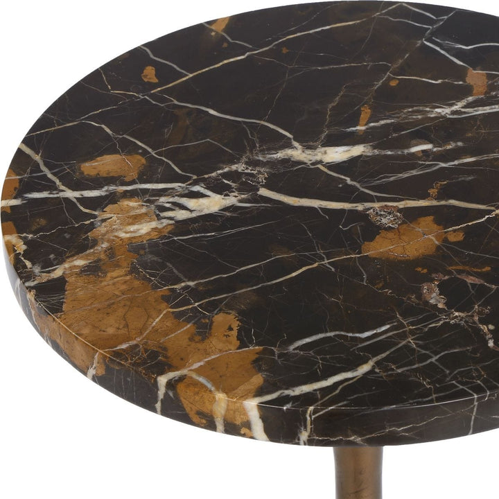 Karnes Drink Table - Dark Marble