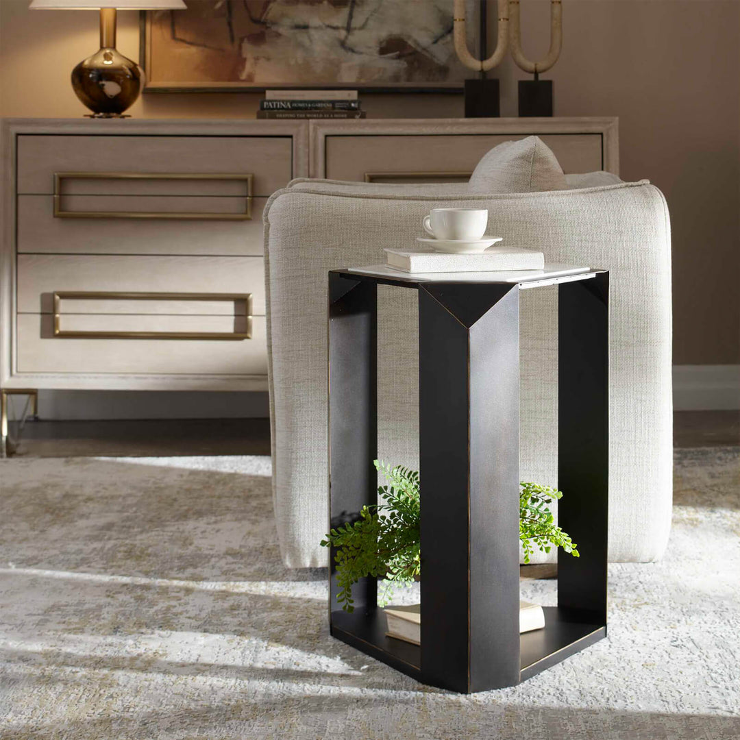 Keenan Geometric Side Table