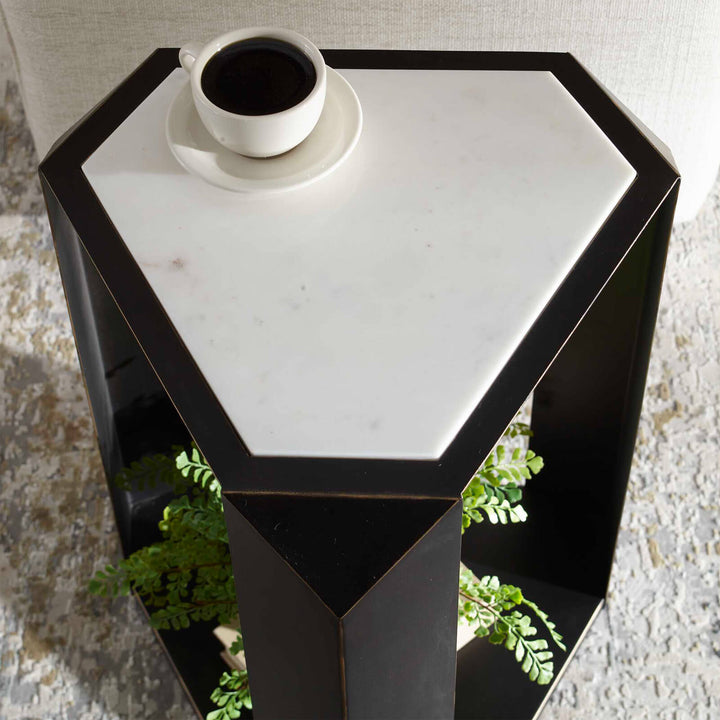 Keenan Geometric Side Table