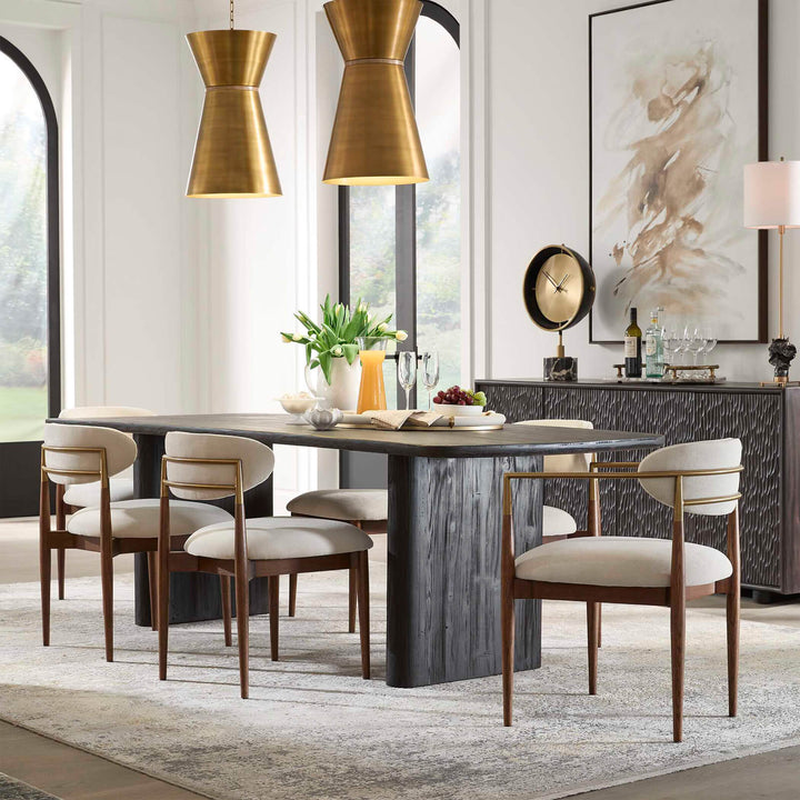 Kirin Reclaimed Fir Dining Table - Black