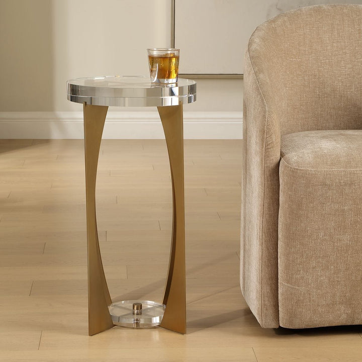 Kolkata Accent Table - Brass