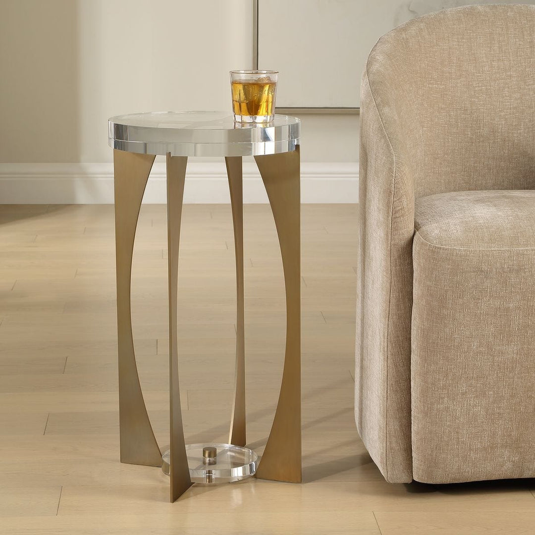Kolkata Accent Table - Brass