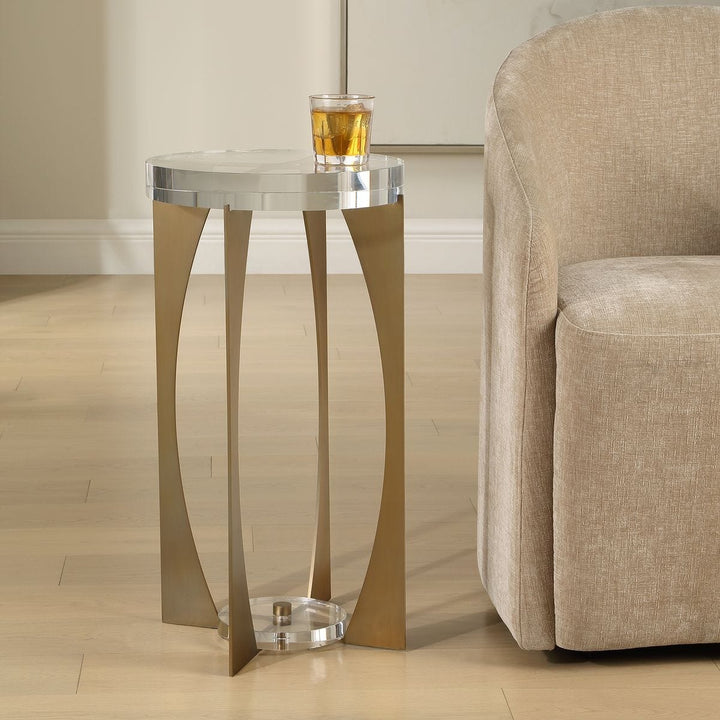 Kolkata Accent Table - Brass