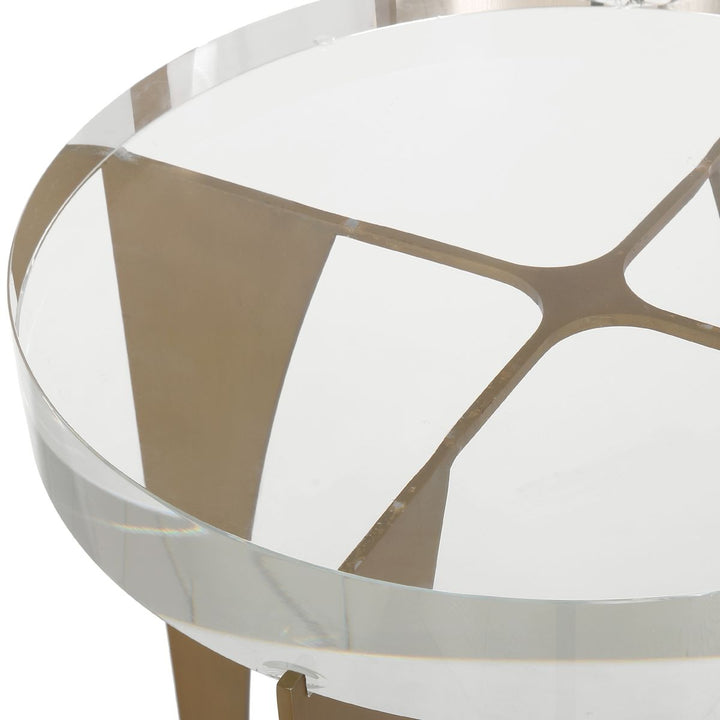 Kolkata Accent Table - Brass