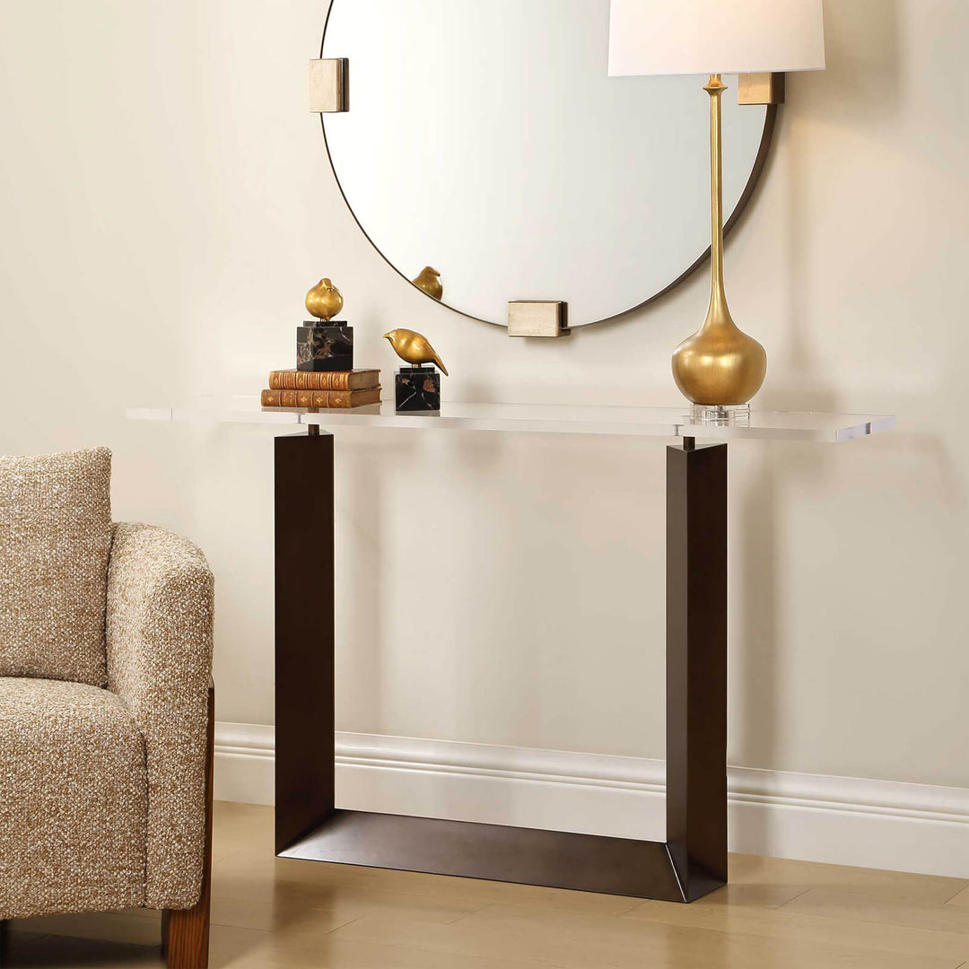McElroy Modern Bronze Console Table
