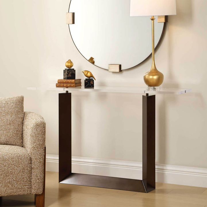 McElroy Modern Bronze Console Table