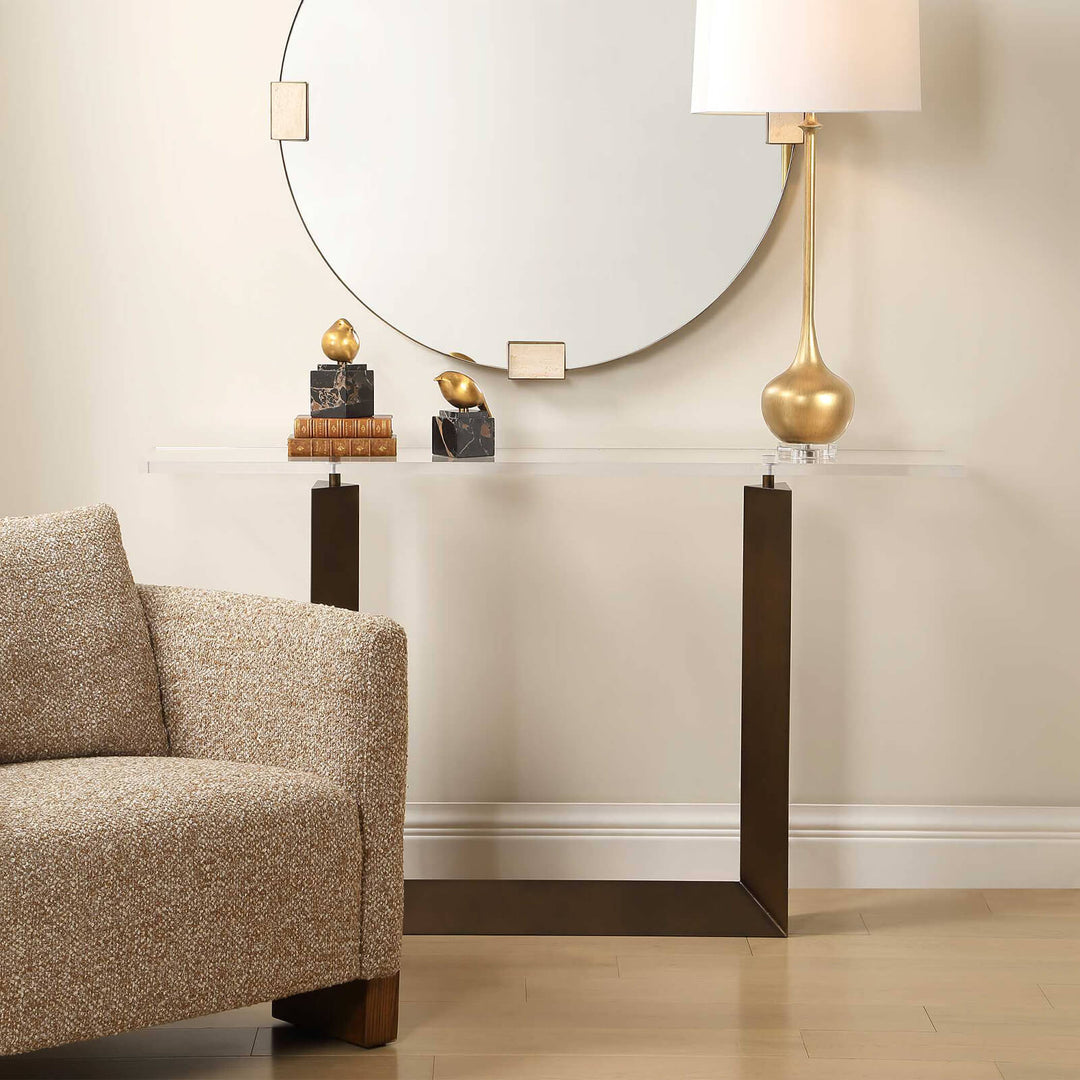 McElroy Modern Bronze Console Table