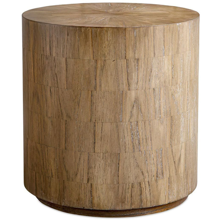 Nevis Cylinder Side Table - Wood