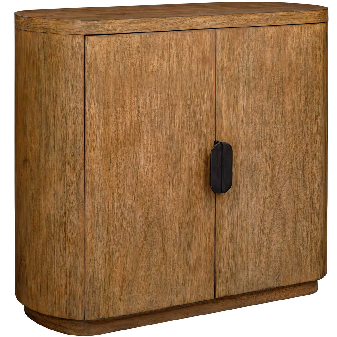 Newell 2 Door Storage Cabinet - Natural Wood