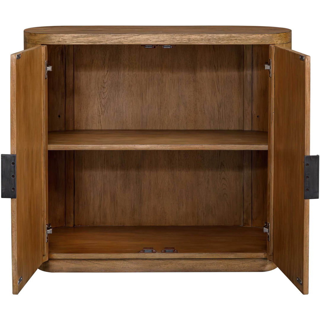 Newell 2 Door Storage Cabinet - Natural Wood