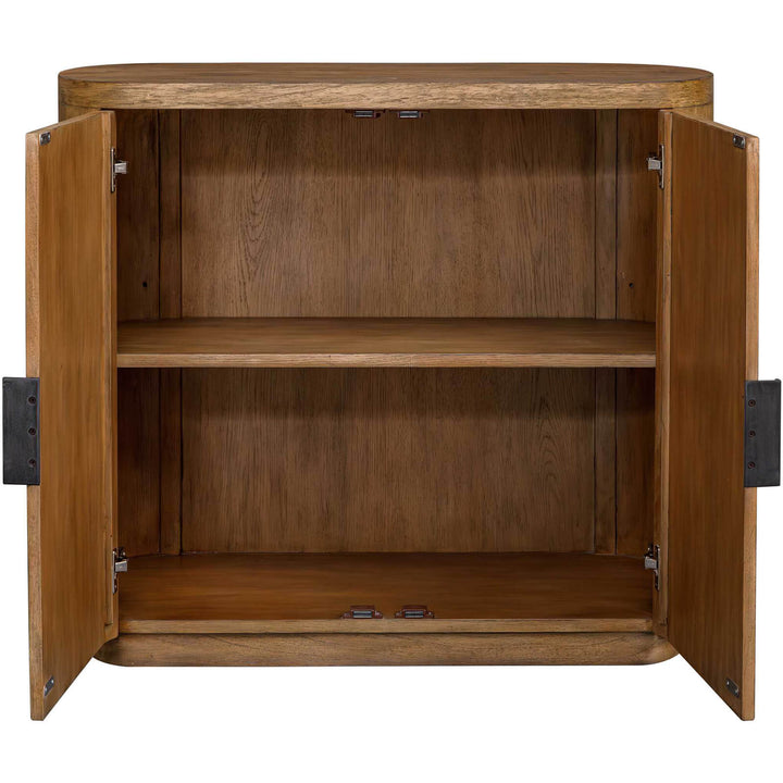 Newell 2 Door Storage Cabinet - Natural Wood