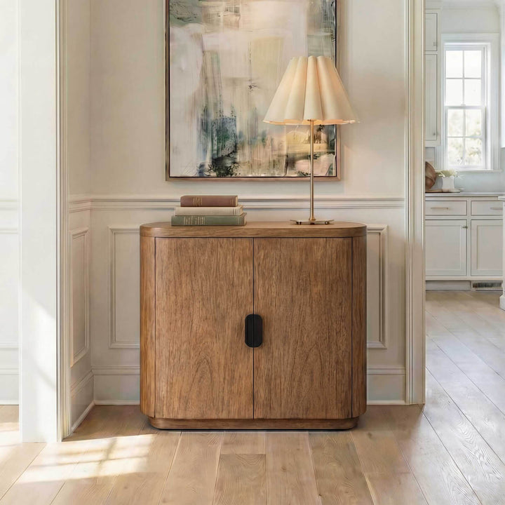 Newell 2 Door Storage Cabinet - Natural Wood