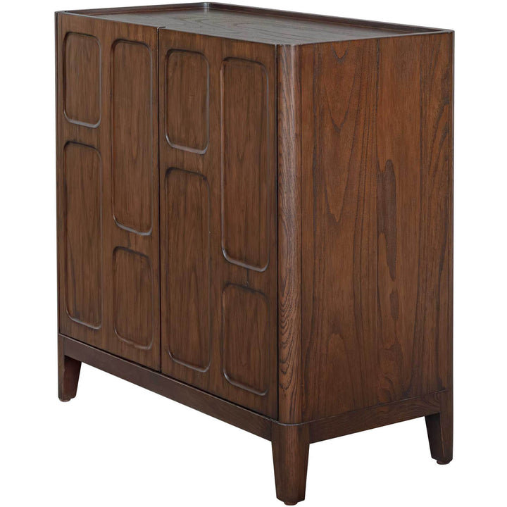 On The Block 2 Door Walnut Cabinet