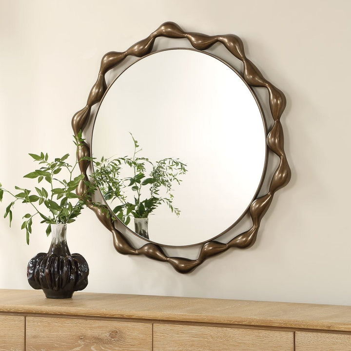 Remolino Round Mirror - Bronze