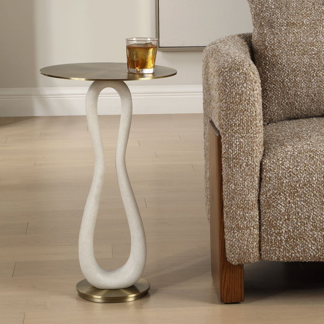 Sonia Modern Accent Table - Brass
