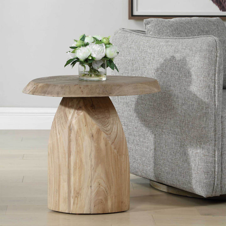 Tiernan Reclaimed Oak Round Side Table