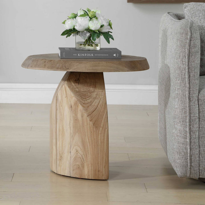 Tiernan Reclaimed Oak Round Side Table