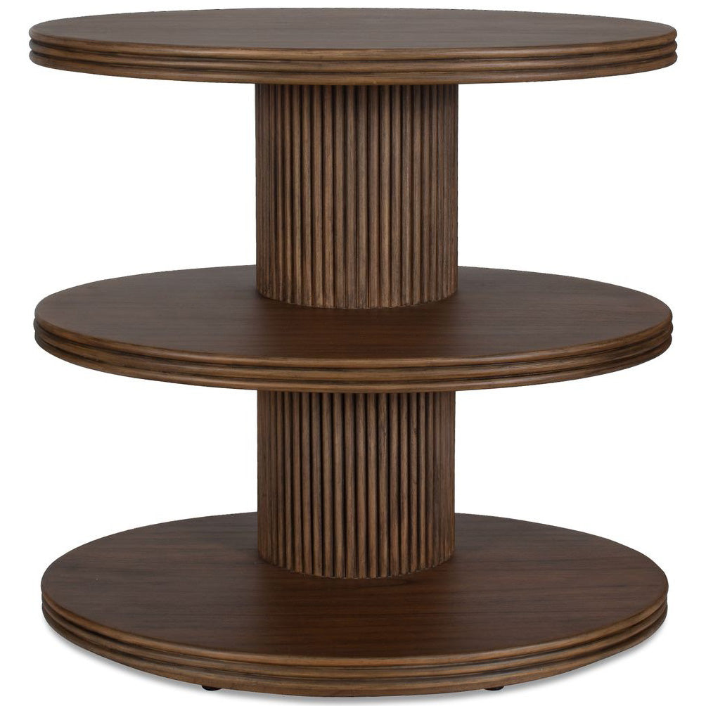 Top Tier Oval Side Table - Walnut