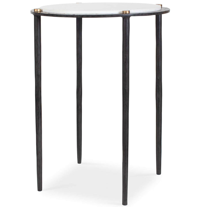 Wren Round White Marble Side Table