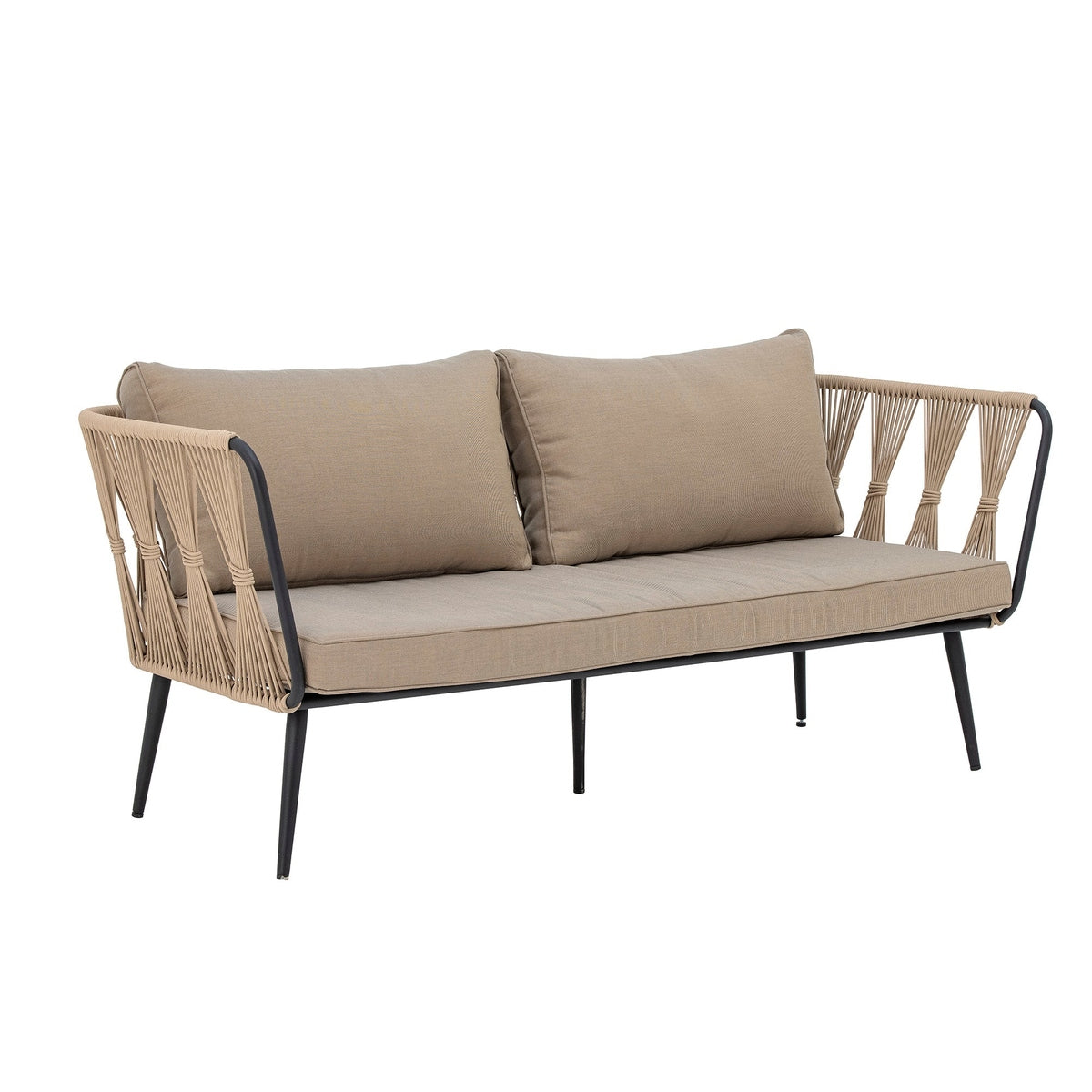 Bloomingville Outdoor Metal Pavone Sofa in Brown