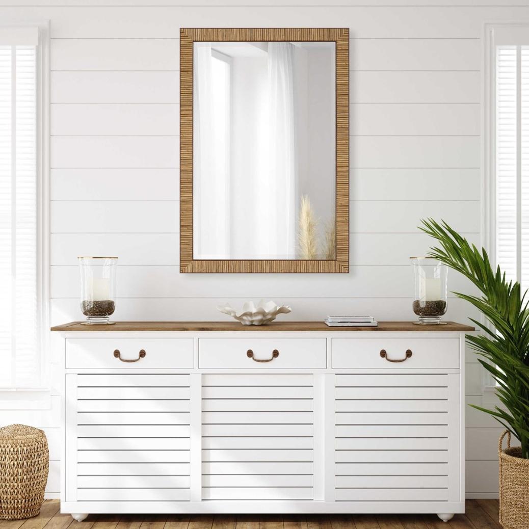 Indiana Rattan Rectangle Mirror Keiichi 2