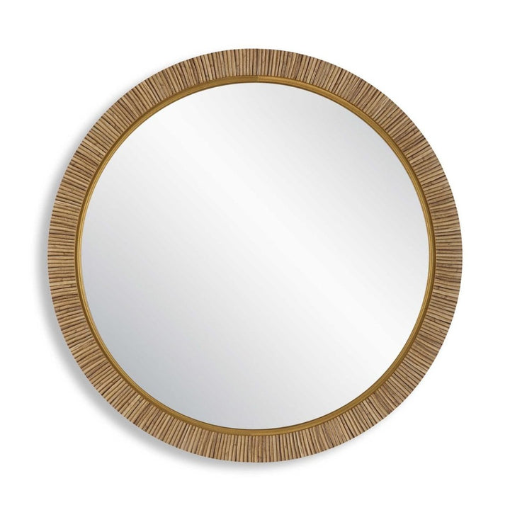 Indiana Rattan Round Mirror Keiichi 1