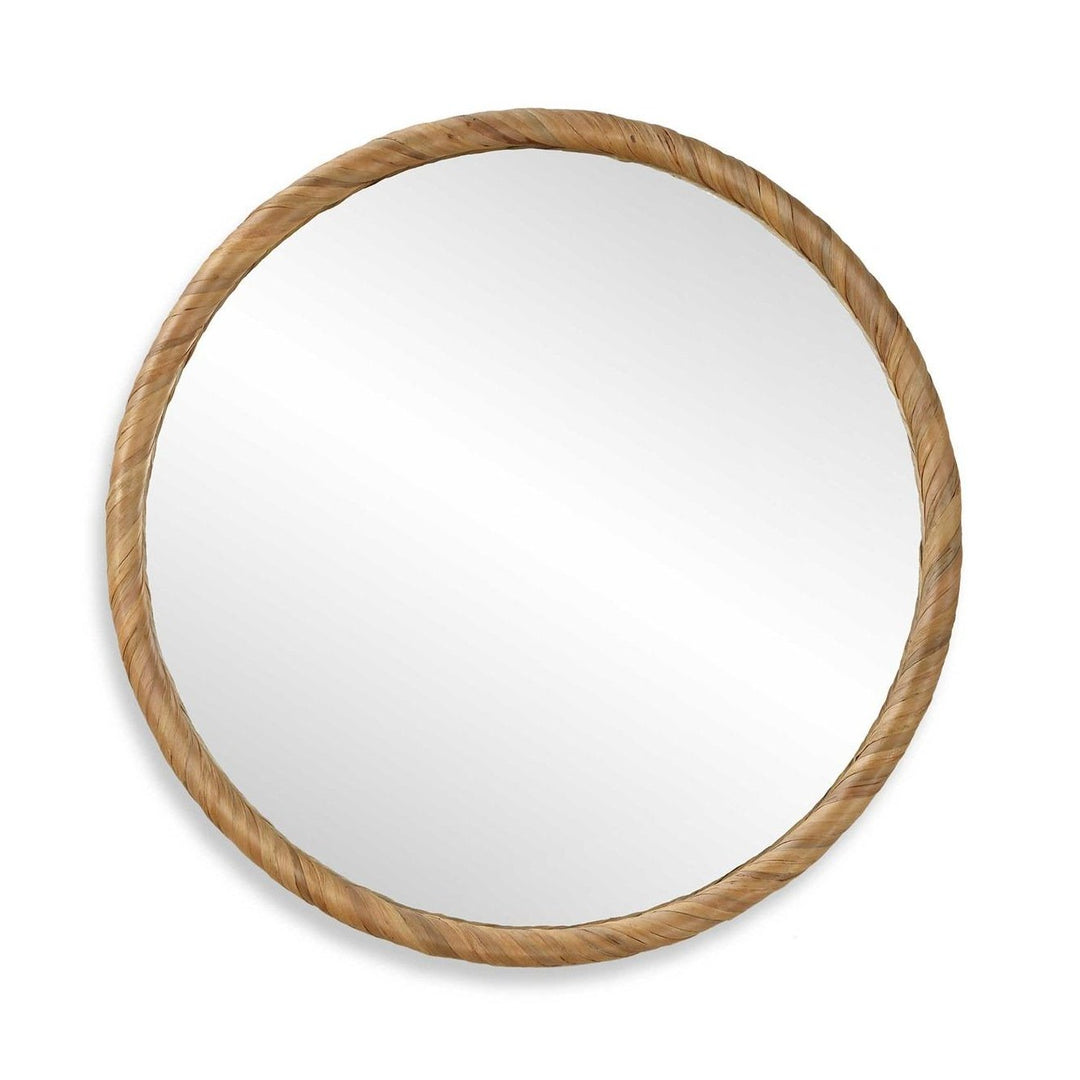 Round Seagrass Mirror Keiichi 1