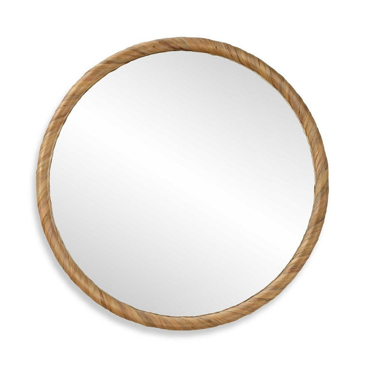 Round Seagrass Mirror Keiichi 1