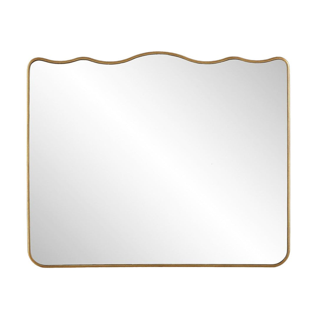 Grace Scalloped Mirror - Antique Gold Keiichi 1