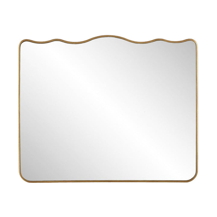 Grace Scalloped Mirror - Antique Gold Keiichi 1