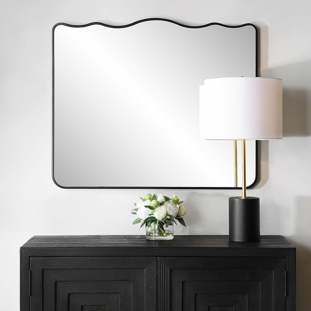 Grace Scalloped Mirror - Black Keiichi 2