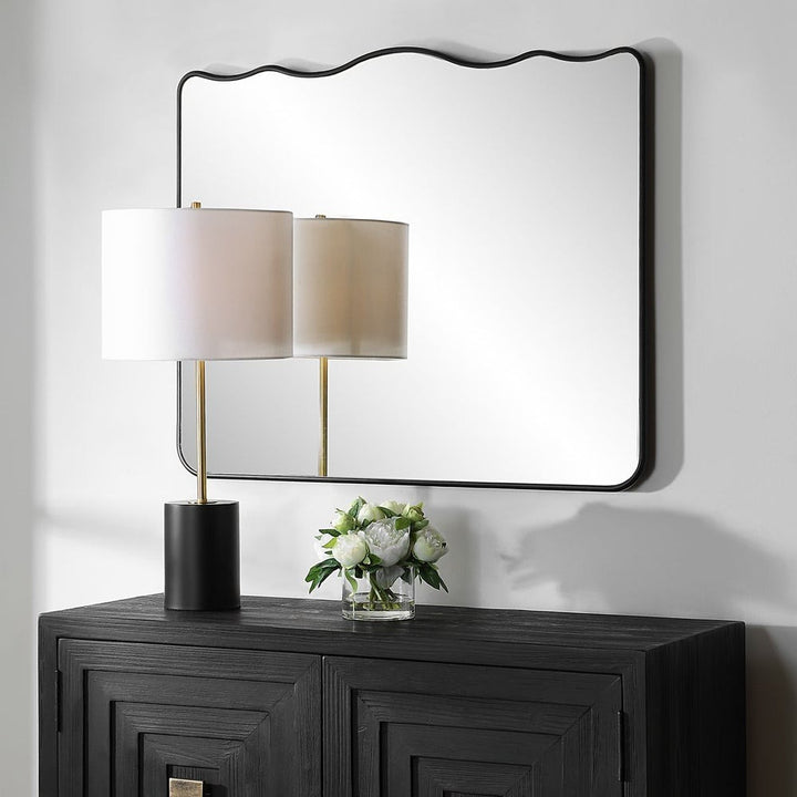 Grace Scalloped Mirror - Black Keiichi 3