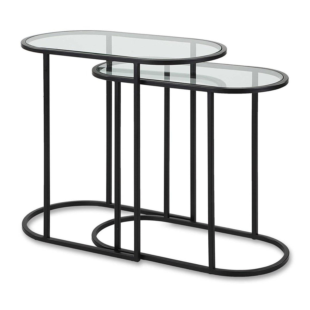 Slide Nesting Side Tables - Black Keiichi 3