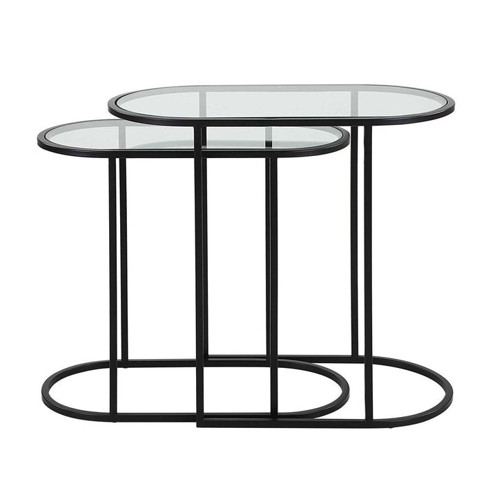 Slide Nesting Side Tables - Black Keiichi 1